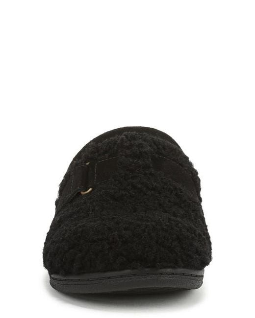 Vionic Black Izzy Faux Shearling Clog