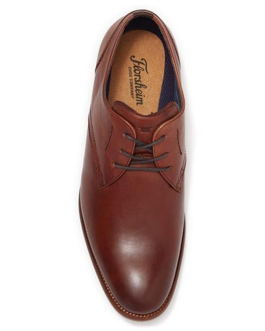 Florsheim Brown Fermo Plain Toe Leather Derby for men