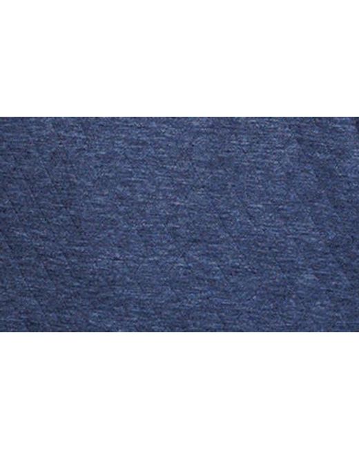Tailorbyrd Blue Hidden Snap Front Quilted Pullover for men