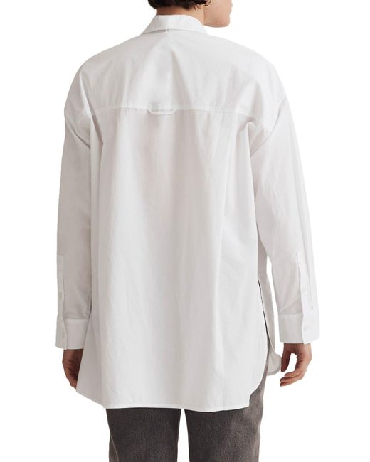 Madewell White The Signature Poplin Oversize Button-up Shirt