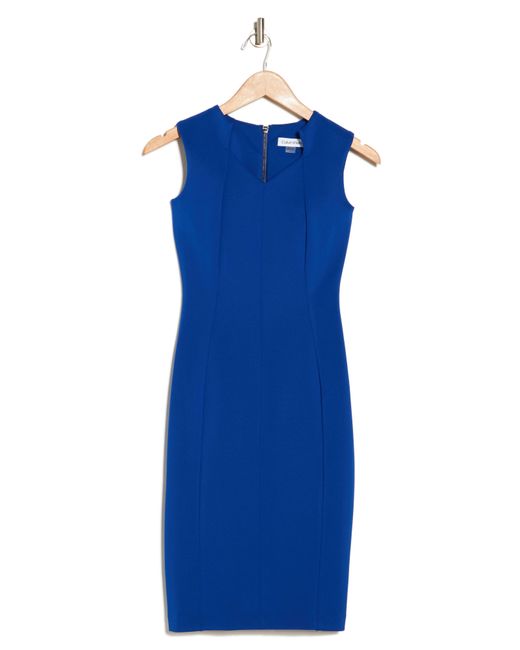 Calvin Klein Blue Sheath Dress