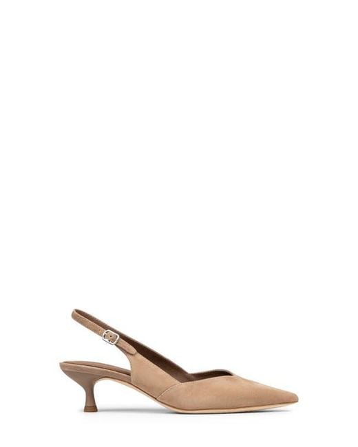 Donald J Pliner Natural Pointed Toe Slingback Pump