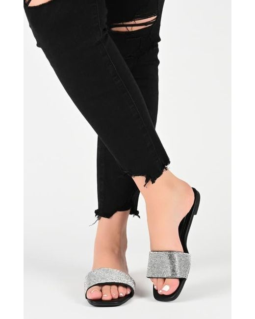 Journee Collection White Grayce Square-Toe Slide