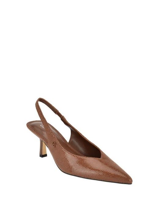 Calvin Klein Brown Chellie Pointed Toe Slingback Pump