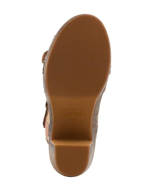 Spring Step Brown Upperbuck Ankle Strap Platform Sandal