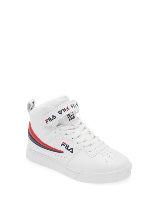 Fila White Vulc 13 Repeat Logo High Top Sneaker