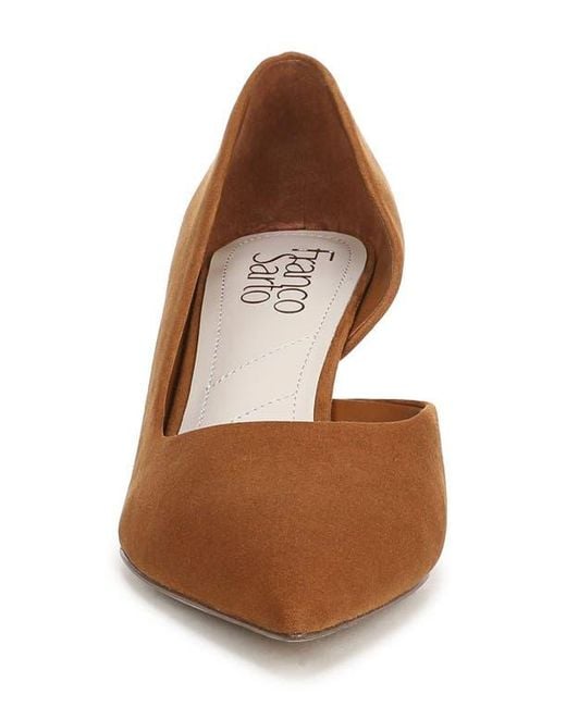 Franco Sarto Brown Clovis Half D'Orsay Pump
