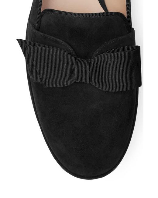 Stuart Weitzman Black Keegan Bow Loafer