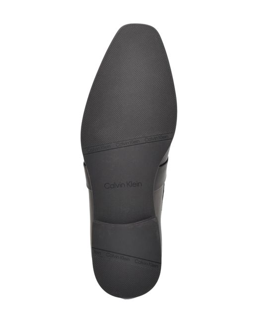 Calvin Klein Gray Bind Plain Toe Loafer for men