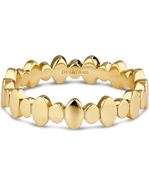 DEVATA Metallic Oval Link Band Ring