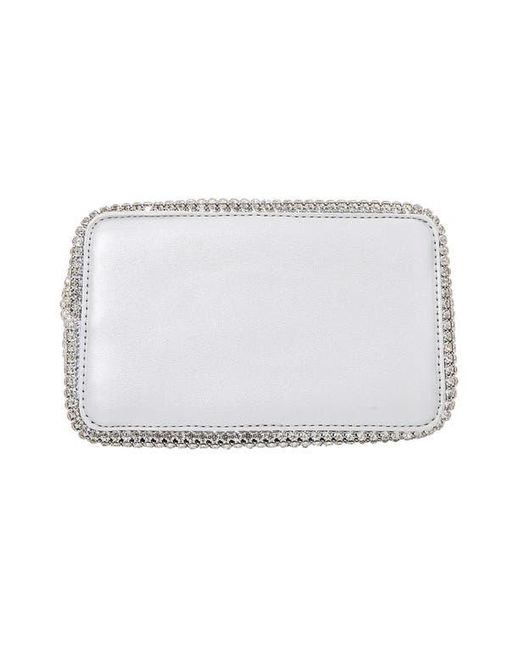 BERNESS Gray Rhinestone Ring Handle Bag