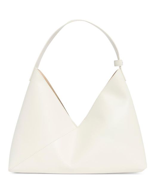 BCBGMAXAZRIA White Triangle Hobo Bag