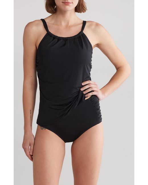 Jantzen Black Audry High Neck Two-piece Swimsuit