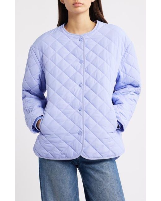 Thread & Supply Blue Quilted Puffer Jacket