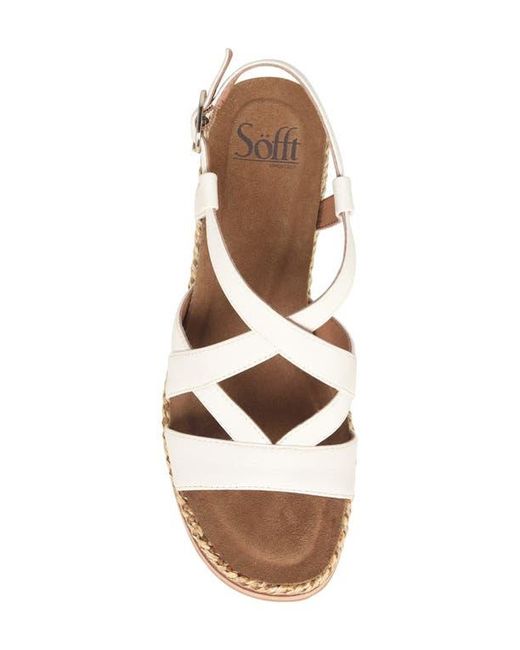 Söfft Natural Devyn Slingback Espadrille Platform Wedge Sandal