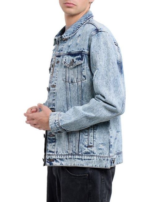 Xray Jeans Blue Washed Denim Slim Jacket for men