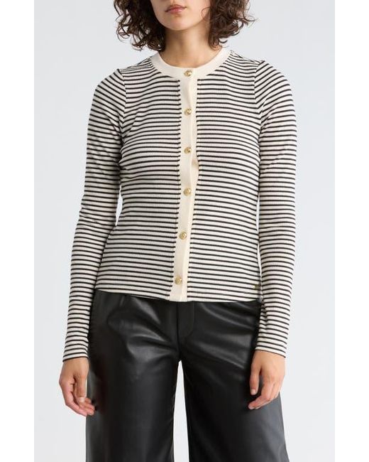 DKNY Multicolor Rib Knit Cardigan