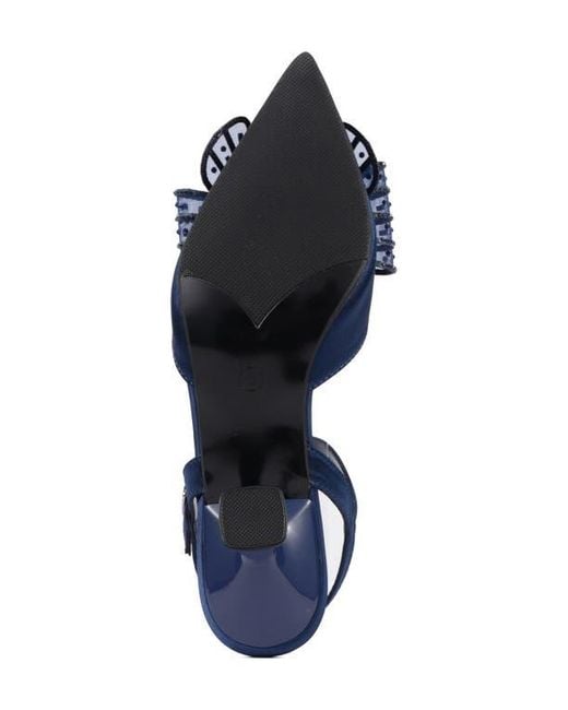 Lady Couture Blue Leslie Pointed Toe Pump