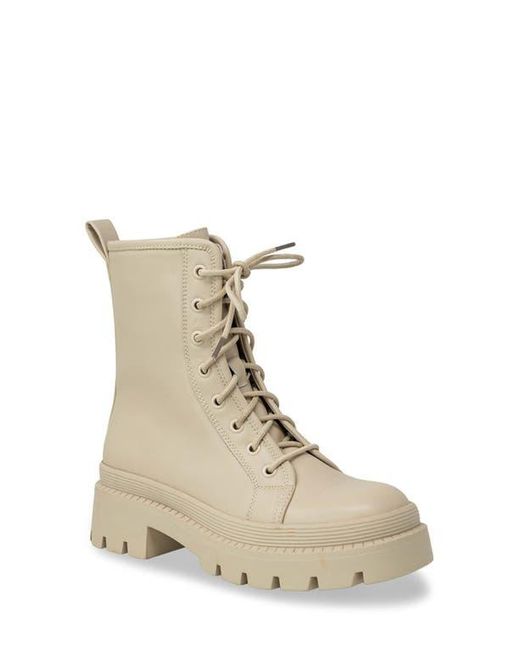 In Touch Footwear Natural Virgo Lugged Combat Boot