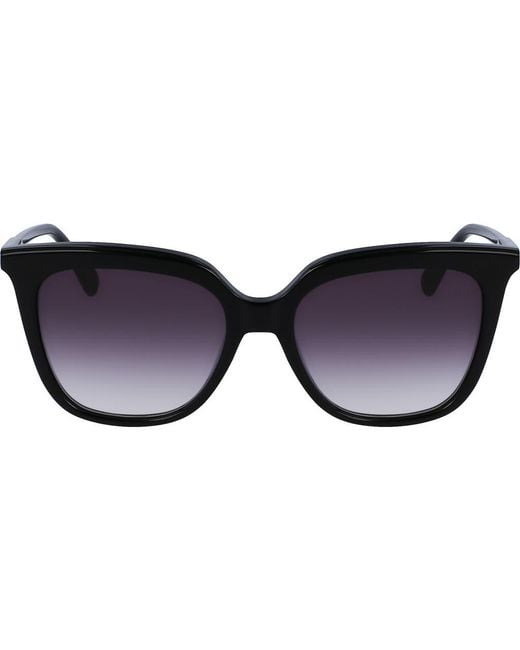 Longchamp Blue 53Mm Rectangular Sunglasses