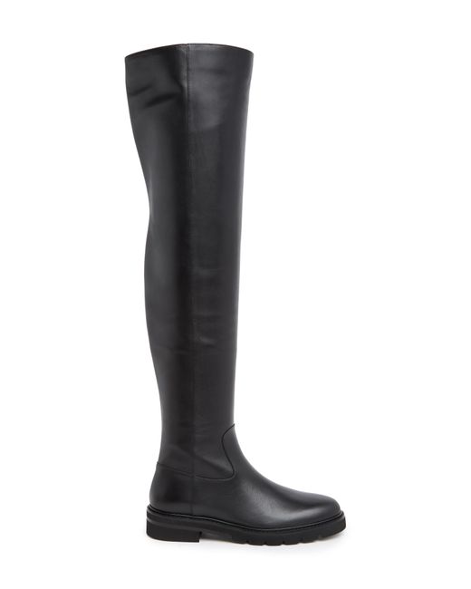 Stuart Weitzman Chicago Overtheknee Lug Boot in Black Lyst