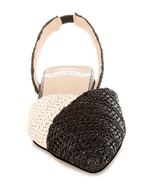 Rag & Co Black Kinjay Slingback Pump
