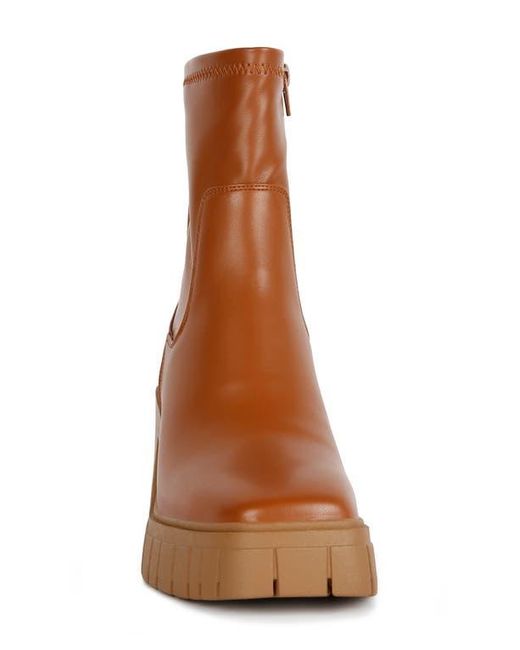 LONDON RAG Brown Kokum Bootie