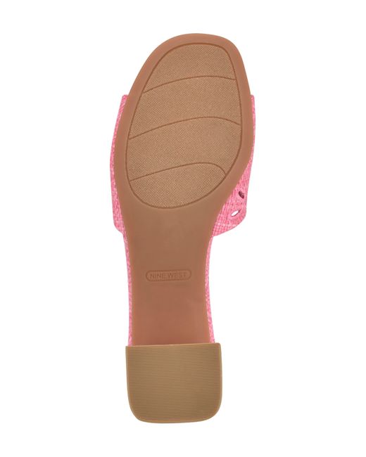 Nine West Pink Lidey Slide Sandal