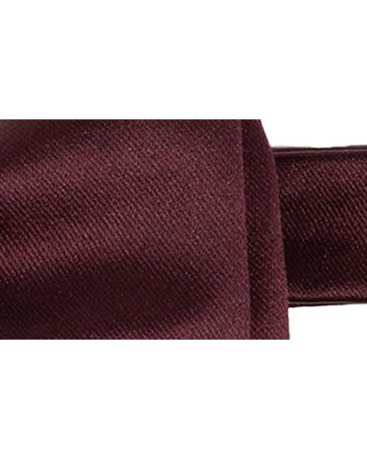 Con.struct Purple Solid Satin Bow Tie for men