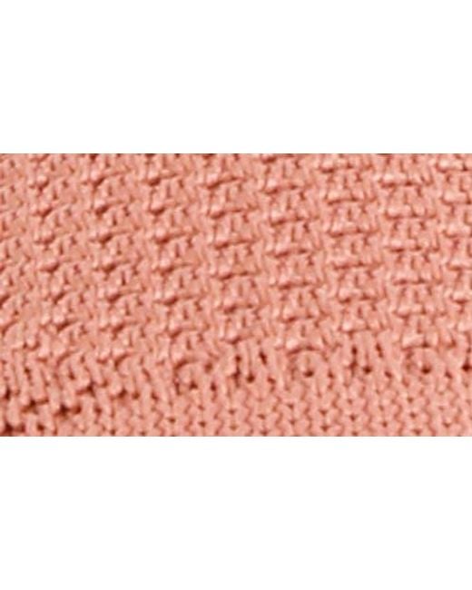 LONDON RAG Pink Akili Textured Knit Pointed Toe Flat