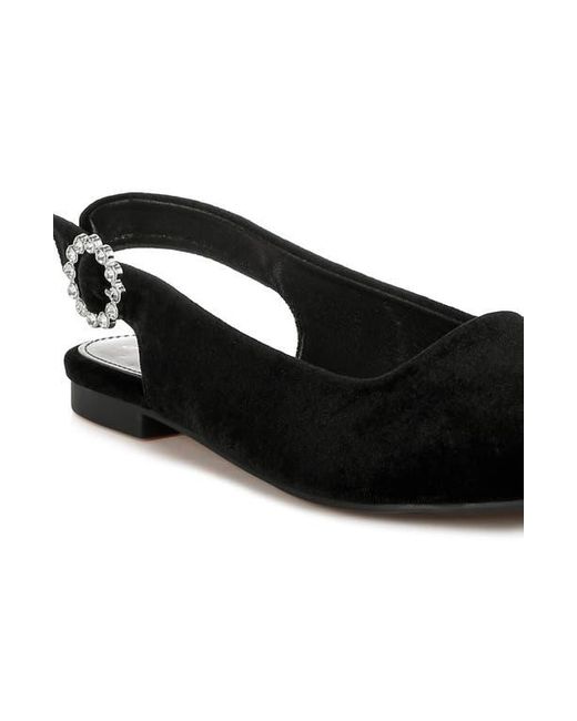 LONDON RAG Black Dolan Slingback Flat