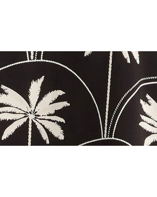 NVLT Black Split Neck Challis Top