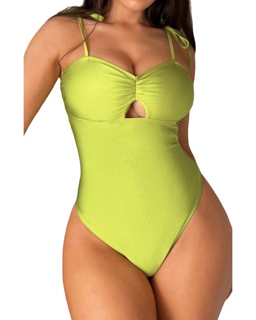 CUPSHE Green One-piece Swimsuit