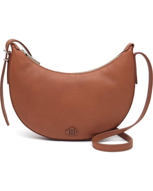 New Amsterdam Leatherworks Brown Silas Leather Crossbody Bag