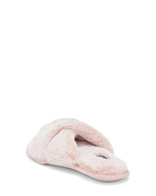 Rachel Roy Pink Cody Faux Fur Slipper