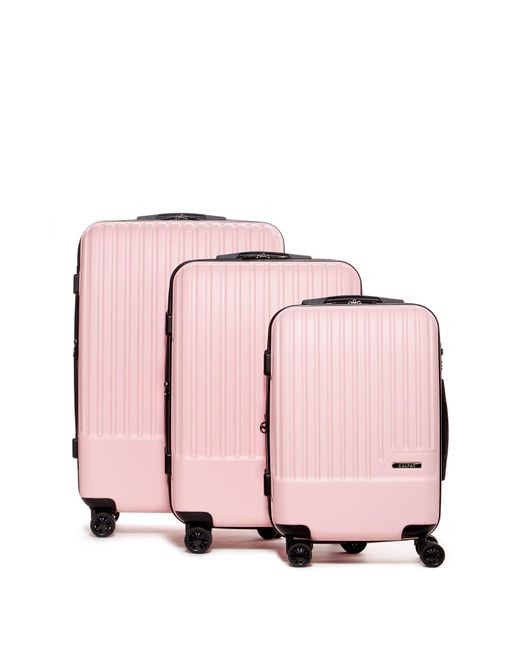 CALPAK Pink Davis 3-piece Spinner Luggage Set