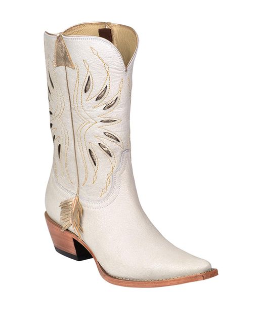 Lucchese White Golden Arrow Boot