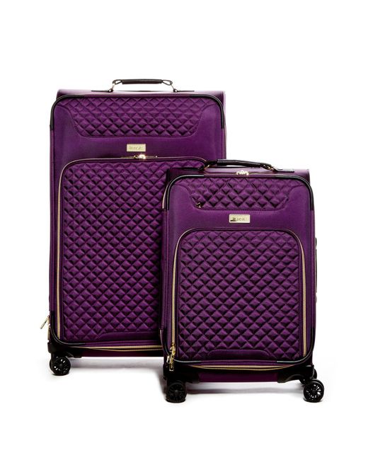 Kensie Purple 2-piece Expandable Quilted Luggage