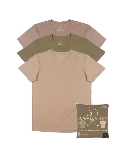 KUWALLA Multicolor Earth Tone Crew Tee - Pack Of 3 for men