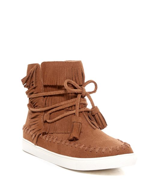 J/slides Poca Moccasin Bootie in Brown | Lyst