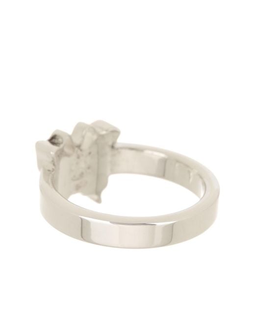 Gucci Sterling Silver Trademark Butterfly Ring Size 7.25 in
