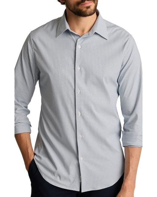 Bonobos Gray Tech Check Button-Up Shirt for men