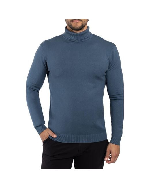 Xray Jeans Blue Turtleneck Pullover Sweater for men