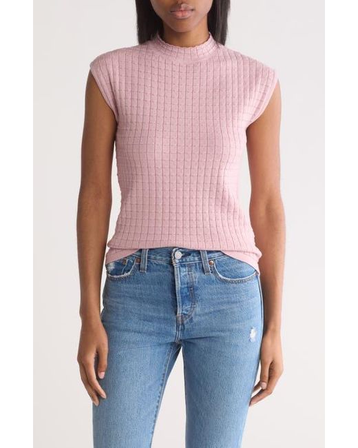 INDUSTRY REPUBLIC CLOTHING Blue Sleeveless Waffle Knit Top