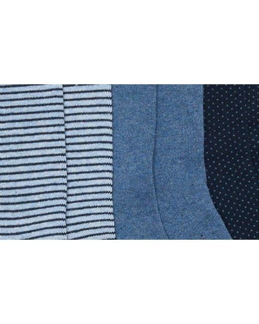 Ted Baker Blue Assorted 3-Pack Crew Socks for men