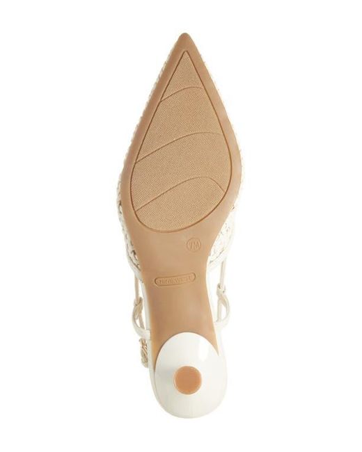Nine West White Rowen Pointed Toe Slingback Pump