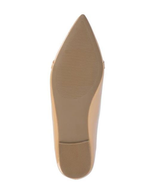 Journee Collection Natural Clareene Pointed Toe Flat