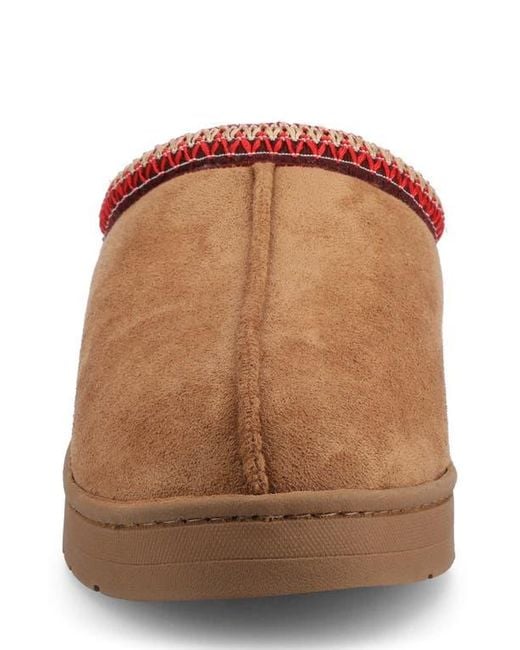 Vance Co. Brown Lance Leather Slipper for men