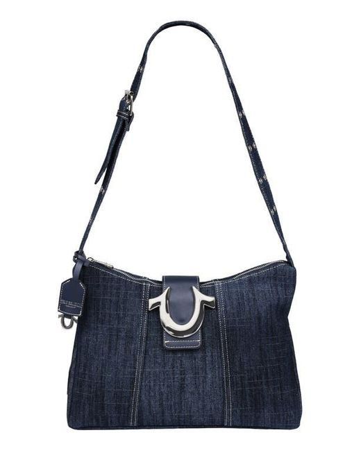 True Religion Blue Horseshoe Shoulder Bag