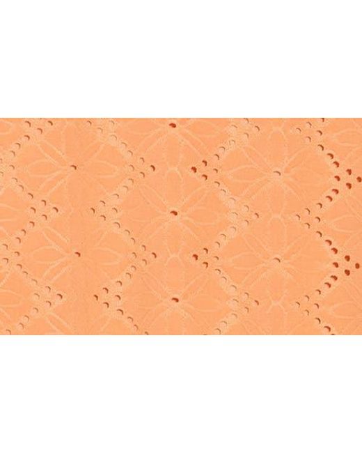 Vero Moda Orange Kim Eyelet Sleeveless Crop Top